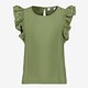 Meisjes top met ruches groen
