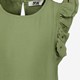 Meisjes top met ruches groen