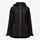 Lange dames softshell jas zwart