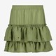Meisjes rok met ruches groen