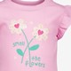 Meisjes T-shirt roze met bloemen