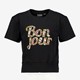 Meisjes T-shirt met elastiek zwart