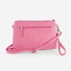 Dames schoudertas roze met croco