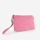 Dames schoudertas roze met croco