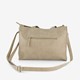 Dames handtas beige met croco reliëf