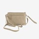 Dames schoudertas taupe met croco