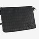 Dames schoudertas zwart met croco