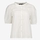 Dames blouse wit met halflange mouwen