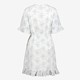 Dames jurk wit met bloemenprint