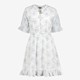 Dames jurk wit met bloemenprint