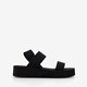 Dames sandalen met plateauzool zwart