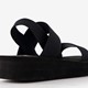 Dames sandalen met plateauzool zwart