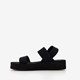Dames sandalen met plateauzool zwart