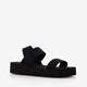 Dames sandalen met plateauzool zwart