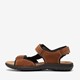 Leren heren sandalen bruin