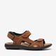 Leren heren sandalen bruin