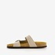 Leren dames bio slippers beige