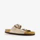 Leren dames bio slippers beige