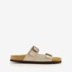 Leren dames bio slippers beige