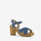 Blue Box dames sandalen met hak denim blauw