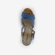 Dames sandalen met hak denim blauw