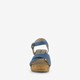 Dames sandalen met hak denim blauw