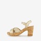Dames sandalen met hak goud