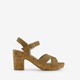 Dames sandalen met hak beige