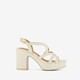 Dames sandalen met hak beige
