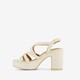 Dames sandalen met hak beige