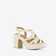 Dames sandalen met hak beige