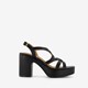 Dames sandalen met hak zwart