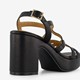Dames sandalen met hak zwart
