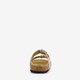 Dames bio slippers zwart met panterprint beige