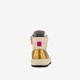 Hoge leren meisjes sneaker roze goud