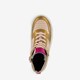 Hoge leren meisjes sneaker roze goud