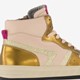 Hoge leren meisjes sneaker roze goud
