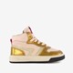 Hoge leren meisjes sneaker roze goud