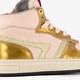 Hoge leren meisjes sneaker roze goud