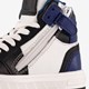Hoge leren jongens sneakers blauw zwart