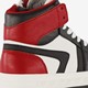 Hoge leren jongens sneakers rood zwart