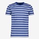Heren T-shirt met strepen blauw
