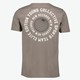 Heren T-shirt met backprint bruin