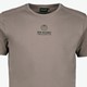 Heren T-shirt met backprint bruin