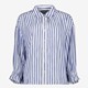 Blauw wit gestreepte dames blouse