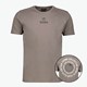 Heren T-shirt met backprint bruin