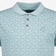 Heren polo met grafische print blauw