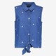 Dames denim spijkerblouse met hartjes
