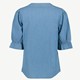 Dames denim spijkerblouse met ruches