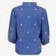 Dames denim spijkerblouse met hartjes